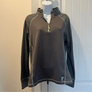 Browning Men's Two-Tone Gray Zip-Up Sweater